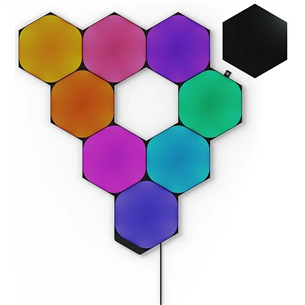 Nanoleaf Shapes Hexagons Starter Kit, 9 plokštės - Išmaniųjų šviestuvų rinkinys NL42-0102HX-9PK