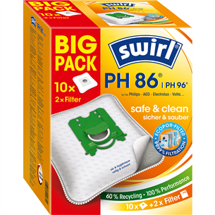 Swirl S-bag, 10 pcs - Dust bags PH86PET10