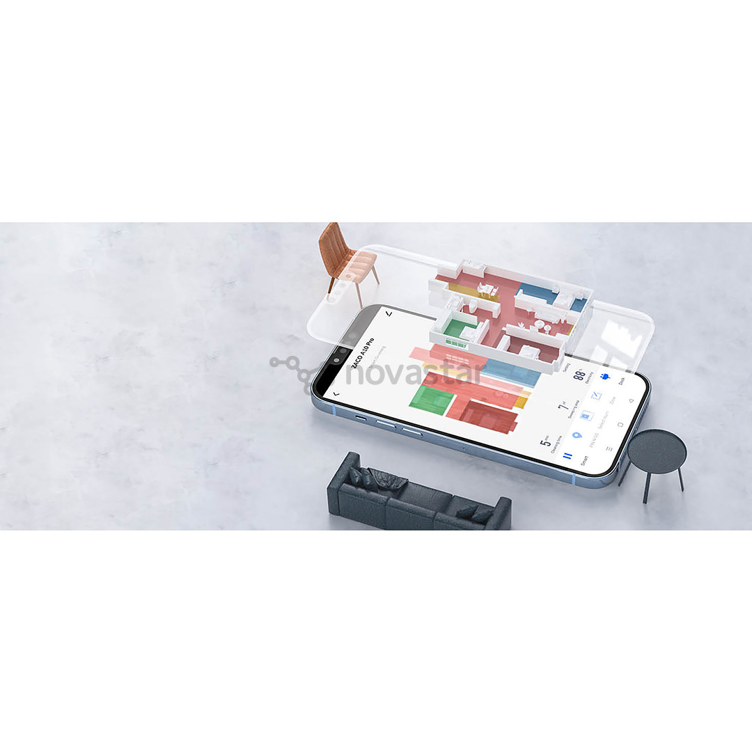 Zaco A10 Pro, Wet & Dry, tamsiai pilkas - Dulkių siurblys robotas