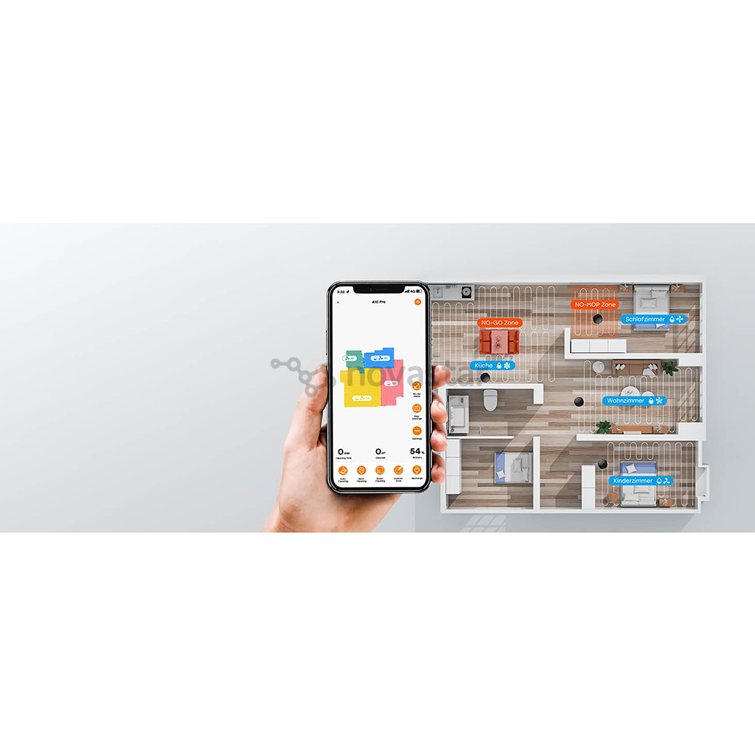 Zaco A10 Pro, Wet & Dry, tamsiai pilkas - Dulkių siurblys robotas