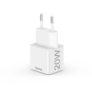 Hama Fast Charger, USB-C, 20 W, baltas - Adapteris