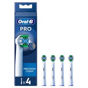 Braun Oral-B Precision Clean Pro, 4 vnt., balti - Dantų šepetėlių antgaliai