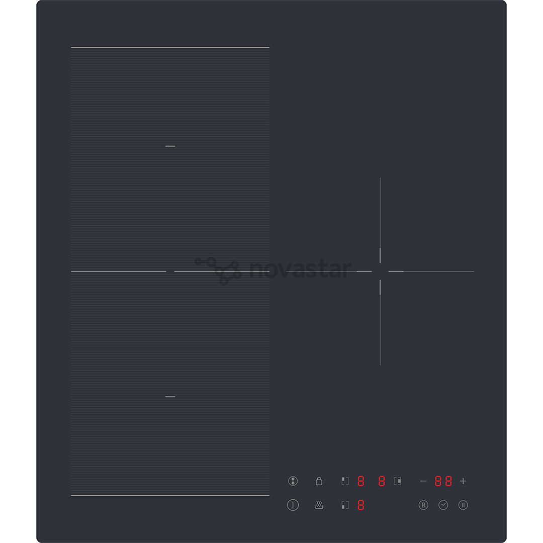 Schlosser, plotis 45 cm, juoda - Įmontuojama indukcinė kaitlentė