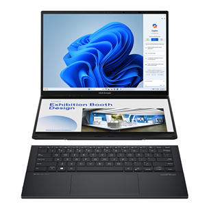 ASUS Zenbook DUO, 2x 14'', 3K, OLED, touch, 120 Hz, Ultra 9, 32 GB, 1 TB, ENG, inkwell gray - Nešiojamas kompiuteris UX8406MA-PZ103W
