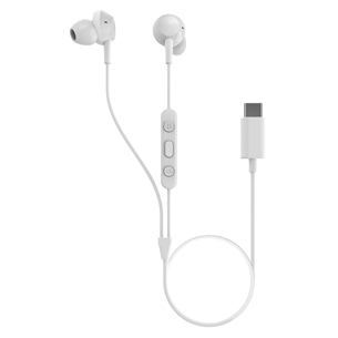 Philips TAE5008BK, USB-C, microphone, white - Wired in-ear earbuds
