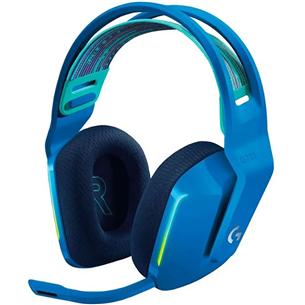 Logitech G733 LIGHTSPEED Wireless RGB, mėlynos - Belaidės ausinės 981-000943