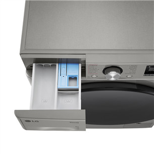 LG R700 Series, 9 kg, gylis 47,5 cm, 1200 aps./min., sidabro spalvos - Skalbimo mašina