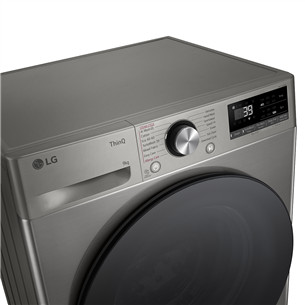 LG R700 Series, 9 kg, gylis 47,5 cm, 1200 aps./min., sidabro spalvos - Skalbimo mašina