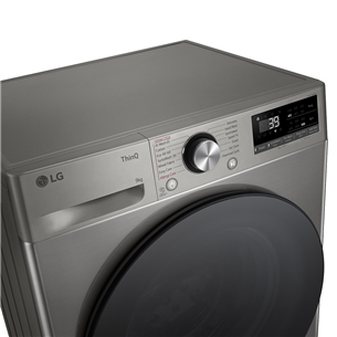 LG R700 Series, 9 kg, gylis 47,5 cm, 1200 rpm, sidabrinė - Skalbimo mašina