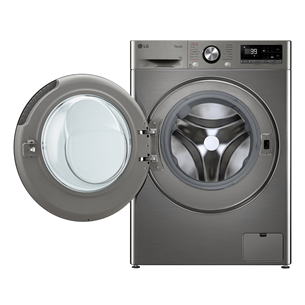 LG R700 Series, 9 kg, depth 47,5 cm, 1200 rpm, silver - Front load washing machine