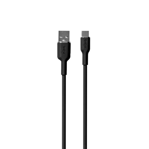 Puro Soft, USB-A / USB-C, 1.5 m, juodas - Laidas