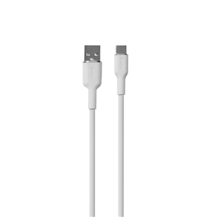 Puro Soft, USB-A / USB-C, 1.5 m, baltas - Laidas
