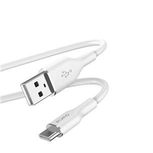 Puro Soft, USB-A / USB-C, 1.5 m, baltas - Laidas