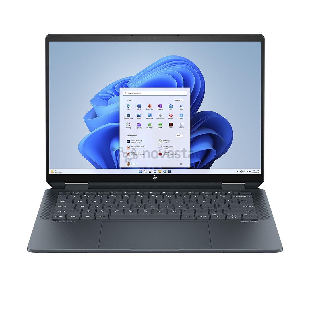 HP Spectre x360 2-in-1 Laptop 14-eu0005nn, 14'', 2.8K, OLED, 120 Hz, Core Ultra 7, 16 GB, 1 TB, ENG, mėlynas - Nešiojamas kompiuteris