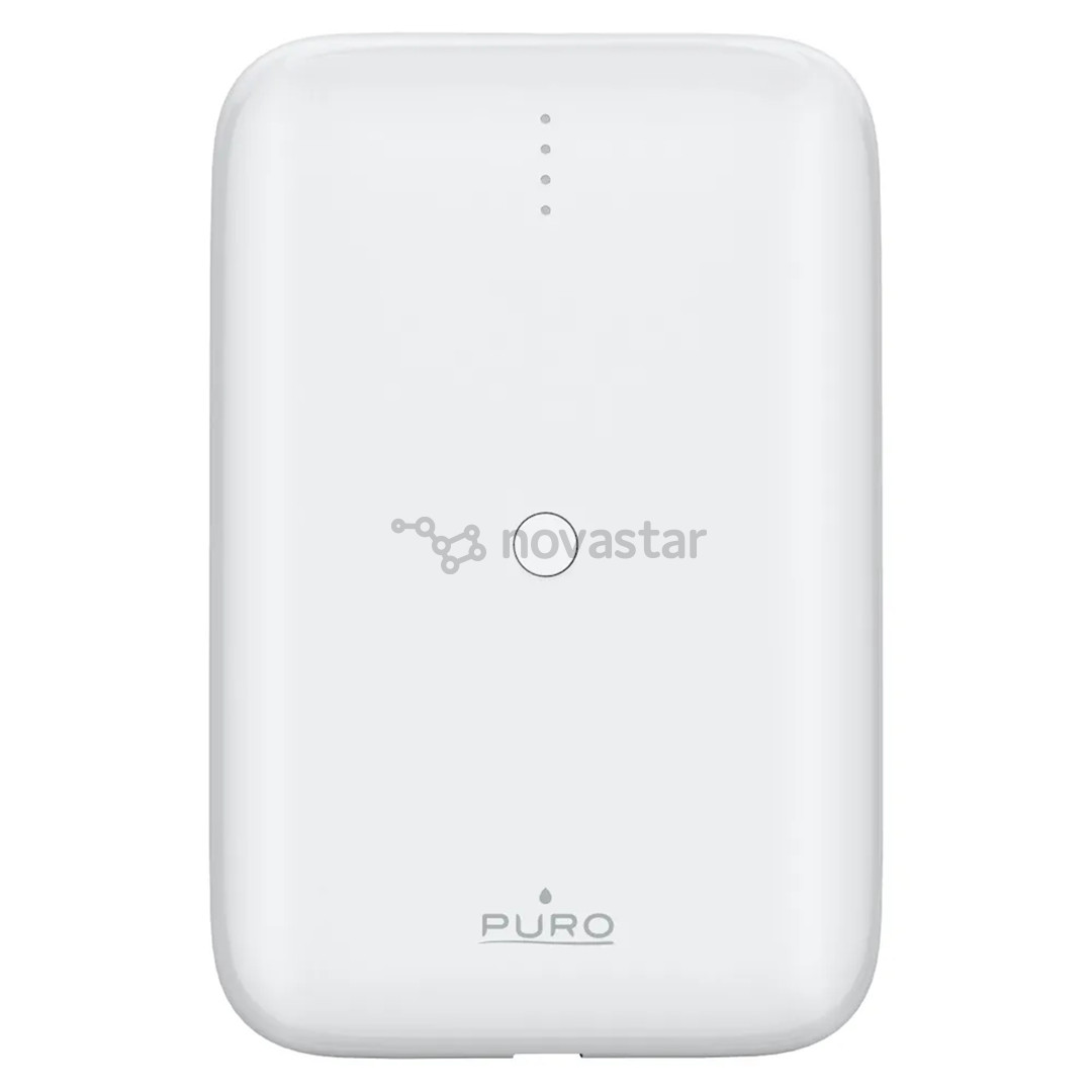 Puro Compact Mini, 10 000 мАч, USB-A, USB-C, белый - Внешний аккумулятор
