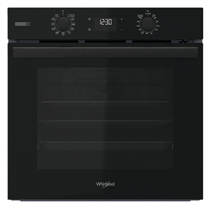 Whirlpool, 71 L, pyrolytic cleaning, black - Built-in oven OMSR58RU1SB