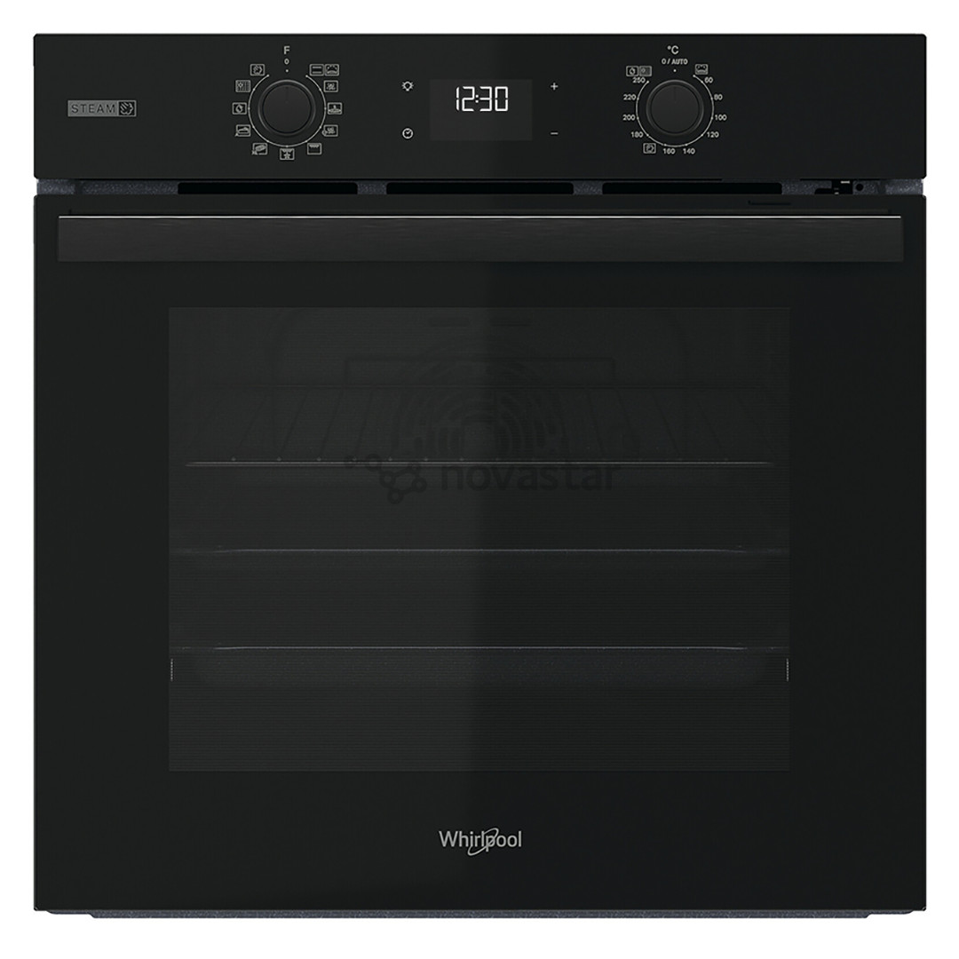 Whirlpool, 71 L, pyrolytic cleaning, black - Built-in oven