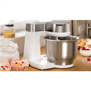 Bosch, Series 2, 3,8 L, baltas/sidabrinis - Virtuvinis kombainas