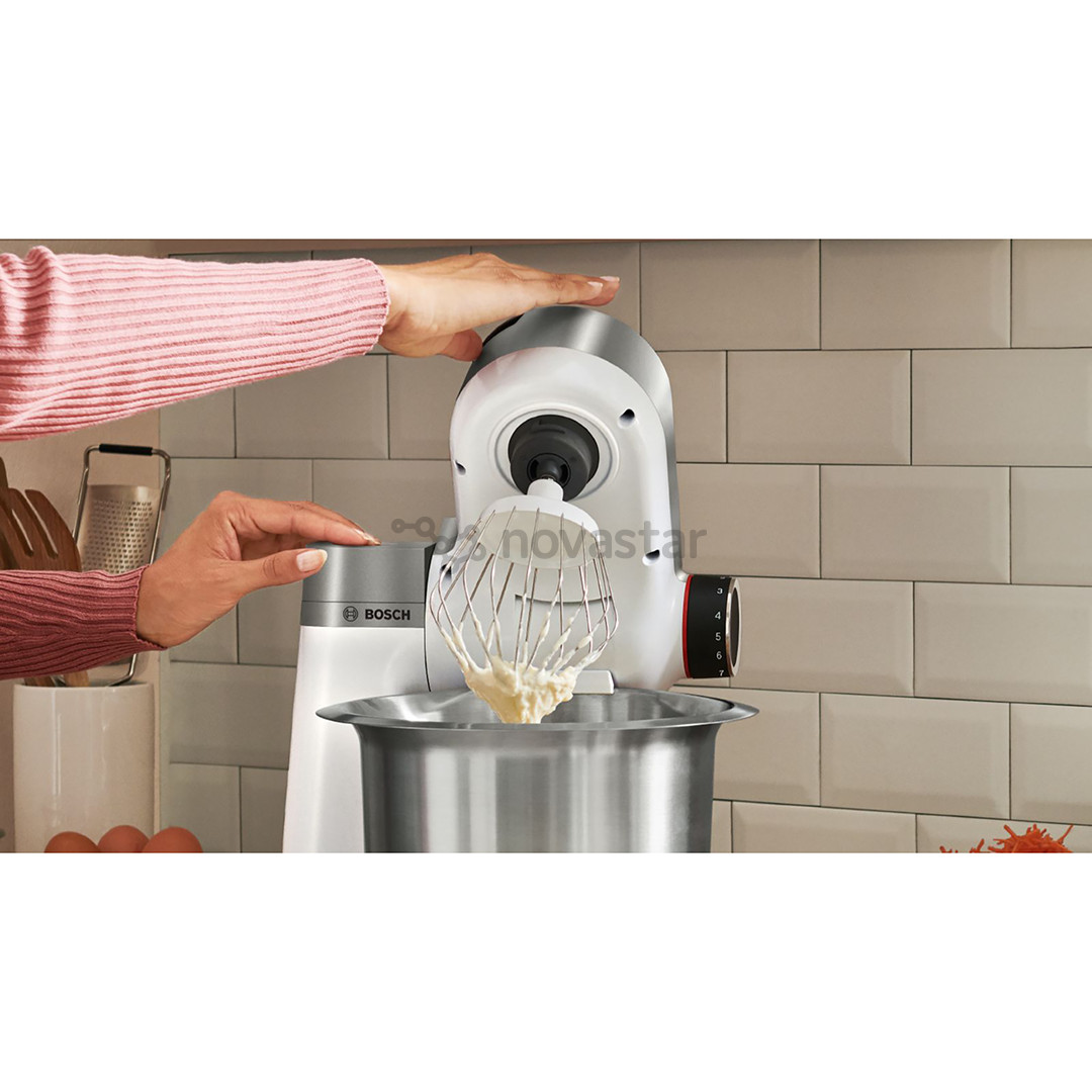 Bosch, Series 2, 3,8 L, baltas/sidabrinis - Virtuvinis kombainas