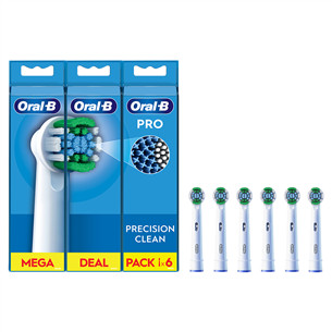 Braun Oral-B Precision Clean Pro, 6 pcs, white - Spare brushes EB20-6