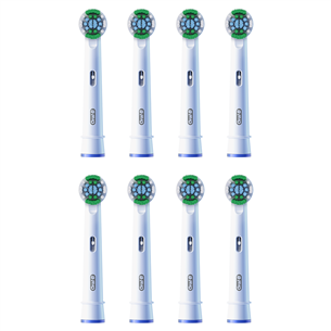 Braun Oral-B Precision Clean Pro, 8 vnt., balti - Dantų šepetėlių antgaliai