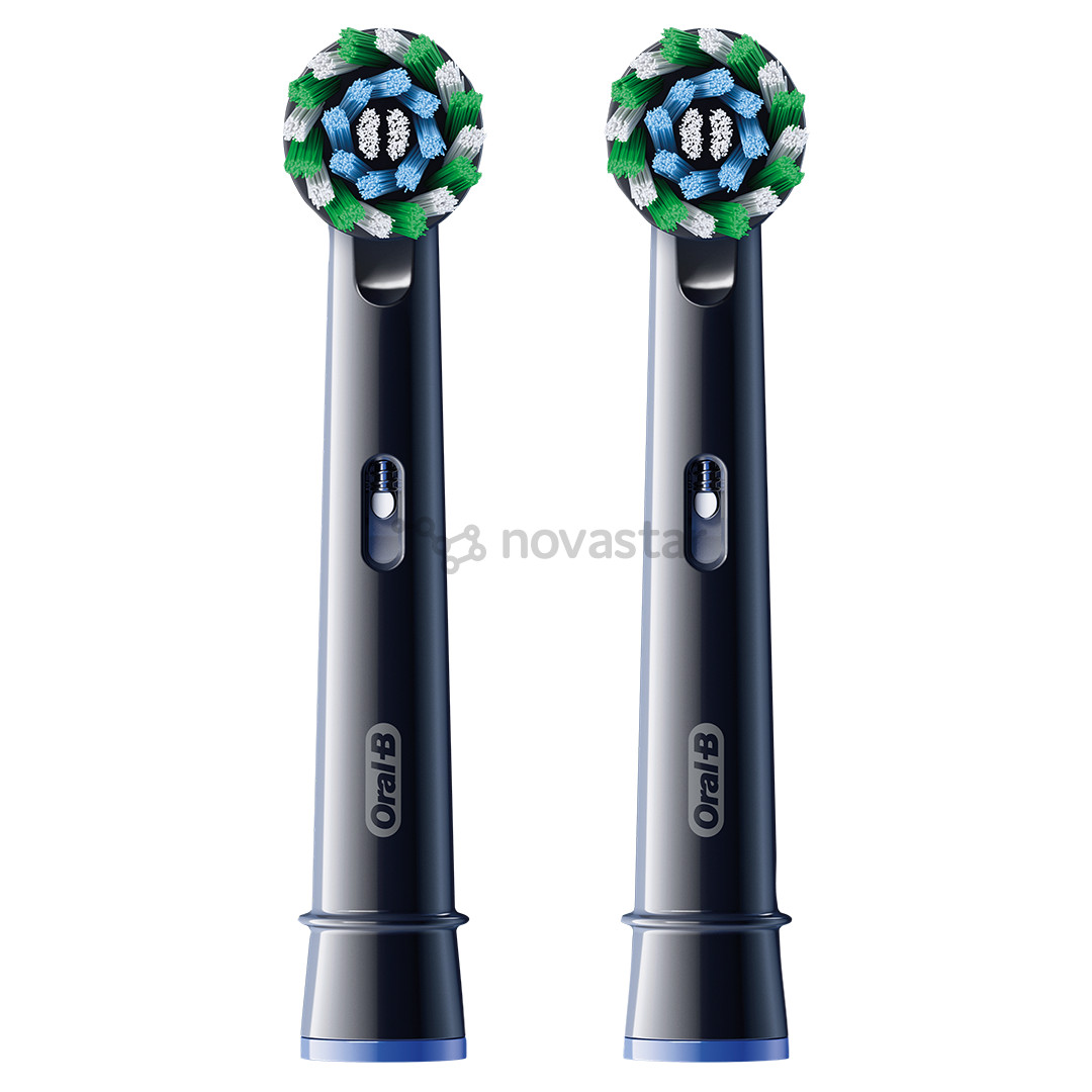 Braun Oral-B Cross Action Pro, 2 vnt., juodi - Dantų šepetėlių antgaliai