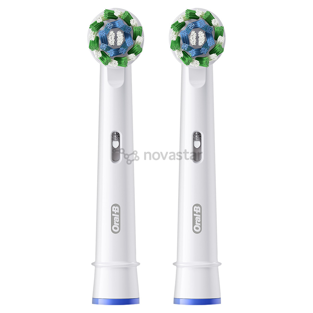 Braun Oral-B Cross Action Pro, 2 vnt., balti - Dantų šepetėlių antgaliai