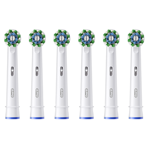 Braun Oral-B Cross Action Pro, 6 vnt., balti - Dantų šepetėlių antgaliai