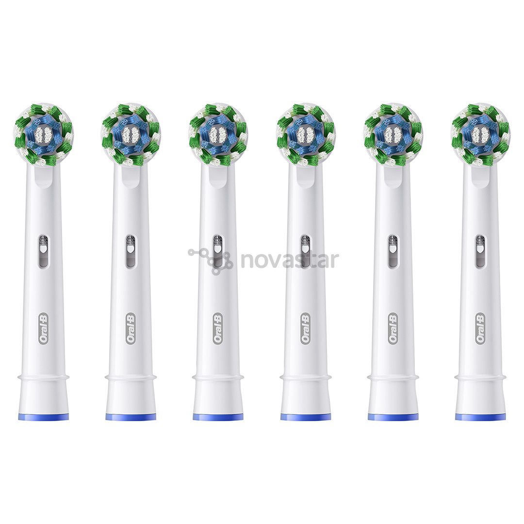 Braun Oral-B Cross Action Pro, 6 vnt., balti - Dantų šepetėlių antgaliai
