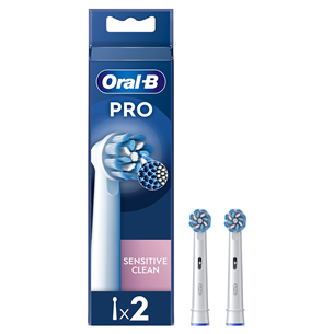 Braun Oral-B Sensitive Clean Pro, 2 vnt., balti - Dantų šepetėlių antgaliai