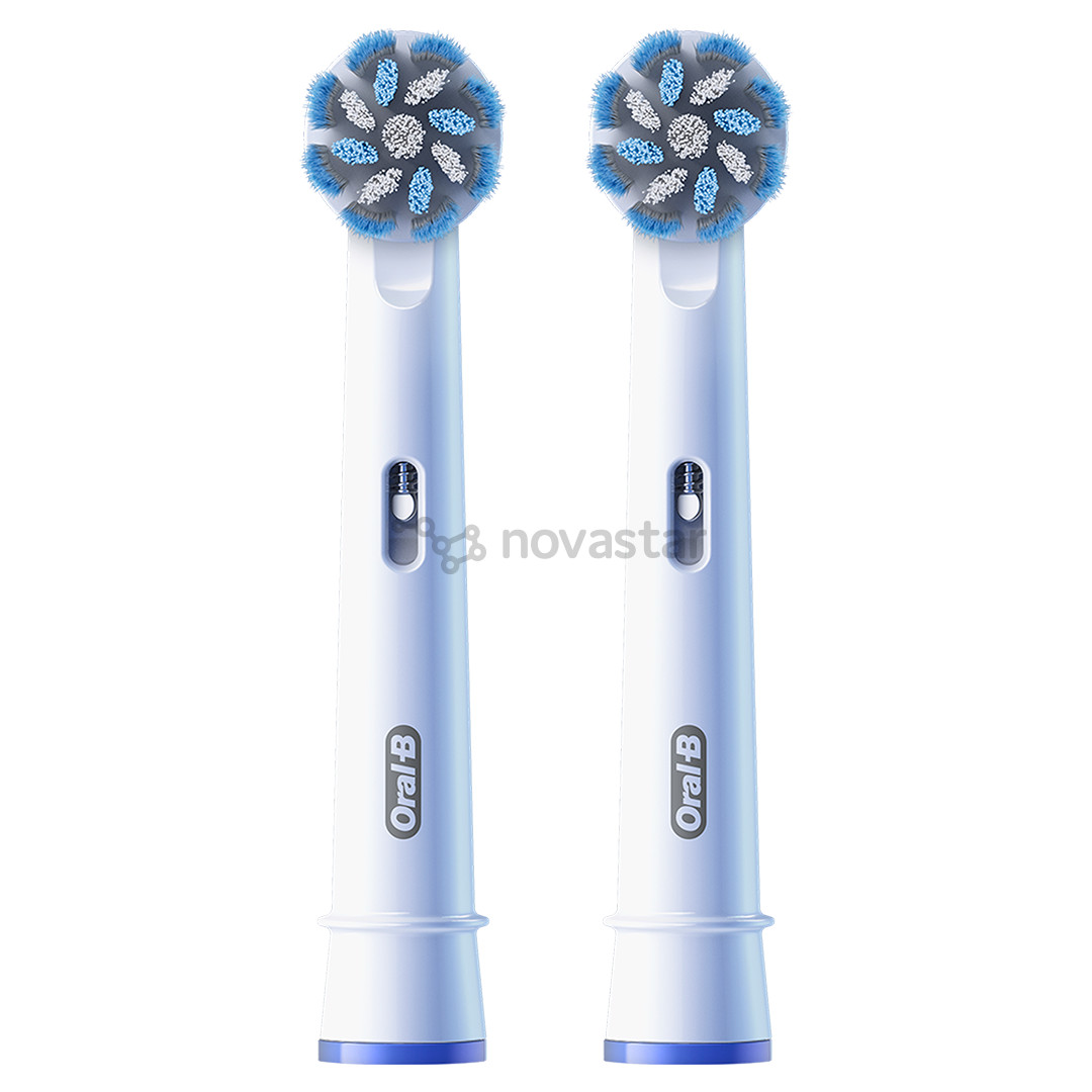 Braun Oral-B Sensitive Clean Pro, 2 vnt., balti - Dantų šepetėlių antgaliai