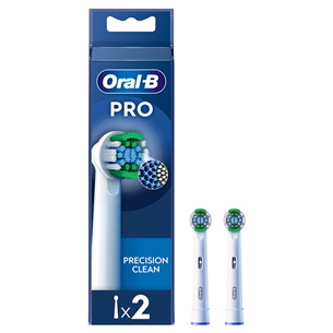 Braun Oral-B Precision Clean Pro, 2 vnt., balti - Dantų šepetėlių antgaliai EB20-2/NEW