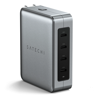 Satechi Travel Charger, 145 W, USB-C, pilkas - Adapteris ST-W145GTM