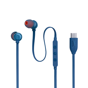 JBL Tune 310C USB-C, внутриканальные, синий - Проводные наушники