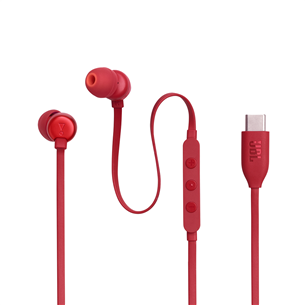 JBL Tune 310C USB-C, внутриканальные, красный - Проводные наушники