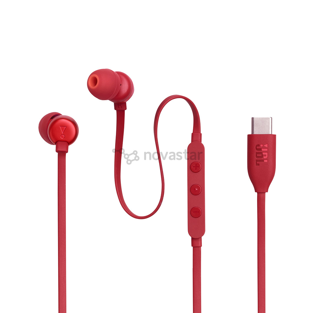JBL Tune 310C USB-C, внутриканальные, красный - Проводные наушники