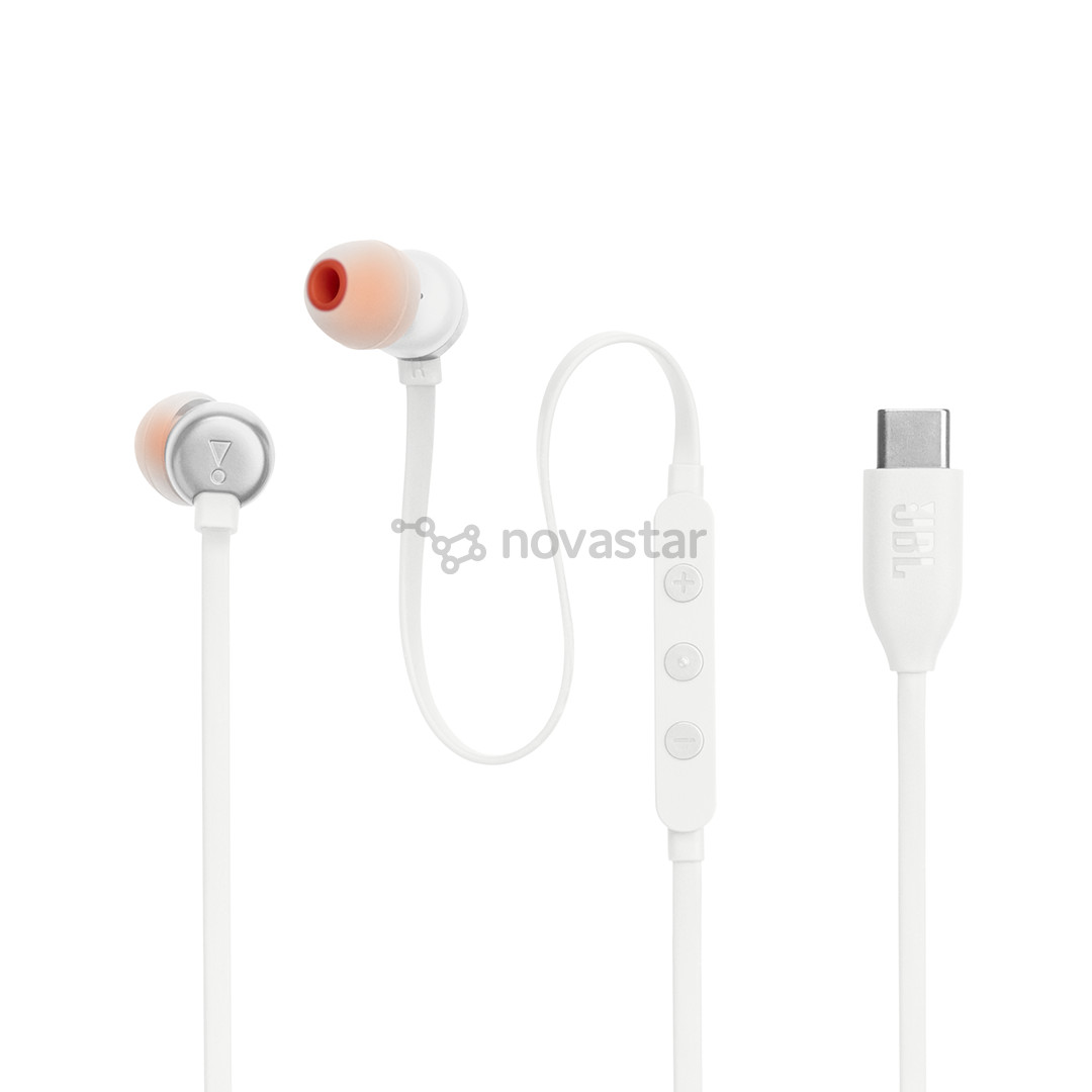 JBL Tune 310C USB-C, in-ear, baltos - Ausinės