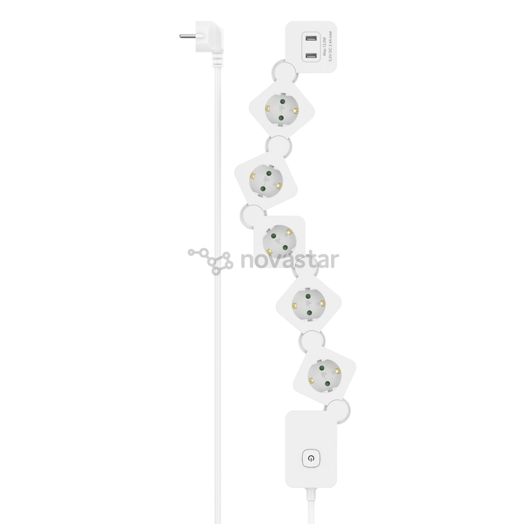 Hama Power Strip, 5-Ways, USB, 12 W, flexible, 1.4 m - Power Strip