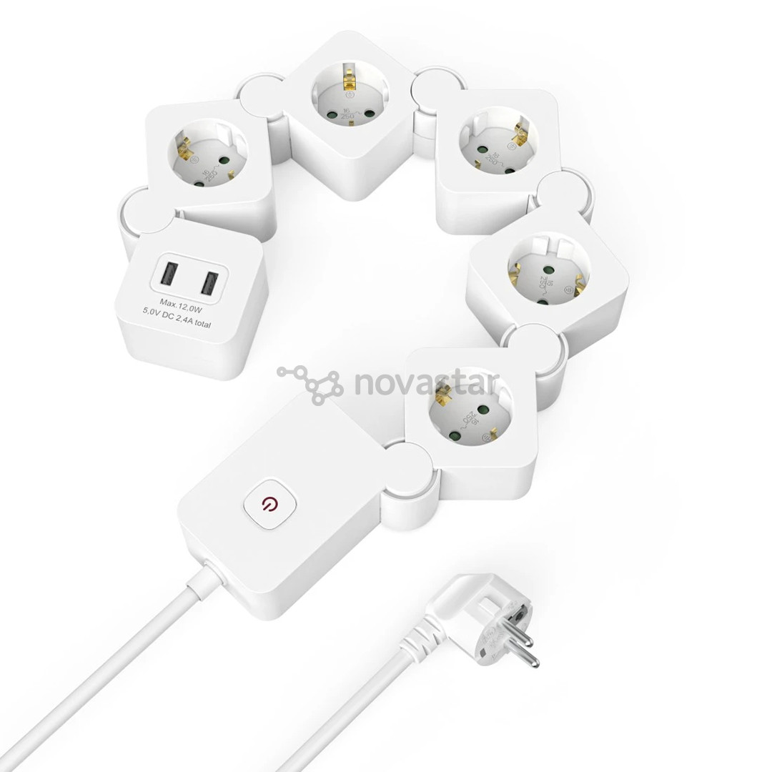 Hama Power Strip, 5-Ways, USB, 12 W, flexible, 1.4 m - Power Strip