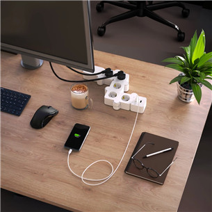 Hama Power Strip, 5-Ways, USB, 12 W, flexible, 1.4 m - Power Strip