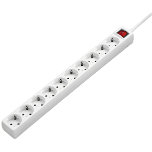 Hama Power Strip, 10-way, 3 m, baltas - Ilgiklis