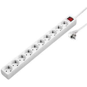 Hama Power Strip, 10-way, 3 m, baltas - Ilgiklis