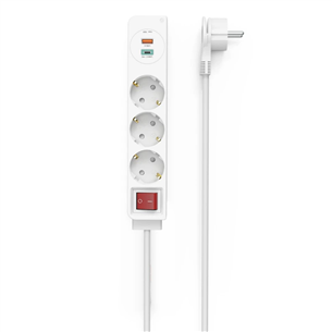 Hama Power Strip, 1,4 м, USB, белый - Удлинитель