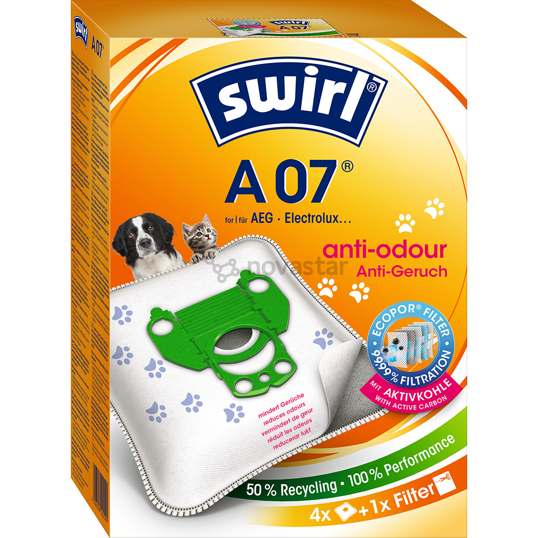 Swirl Micropor A 07, 4 vnt. - Dulkių maišeliai