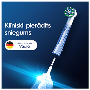 Braun Oral-B Cross Action Pro, 2 vnt., balti - Dantų šepetėlių antgaliai