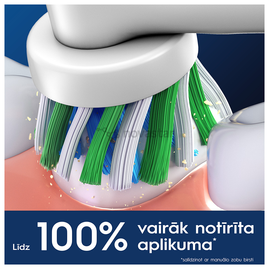 Braun Oral-B Cross Action Pro, 2 vnt., balti - Dantų šepetėlių antgaliai
