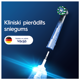 Braun Oral-B Cross Action Pro, 4 vnt., juodi - Dantų šepetėlių antgaliai