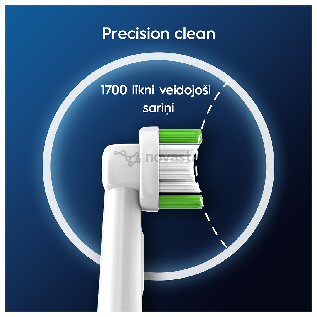 Braun Oral-B Precision Clean Pro, 2 vnt., balti - Dantų šepetėlių antgaliai