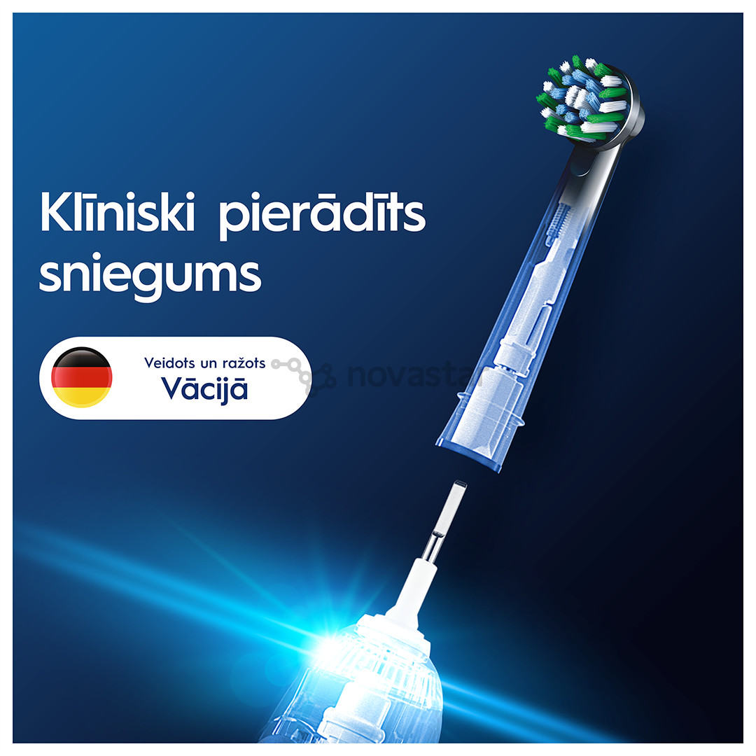 Braun Oral-B Cross Action Pro, 2 vnt., juodi - Dantų šepetėlių antgaliai