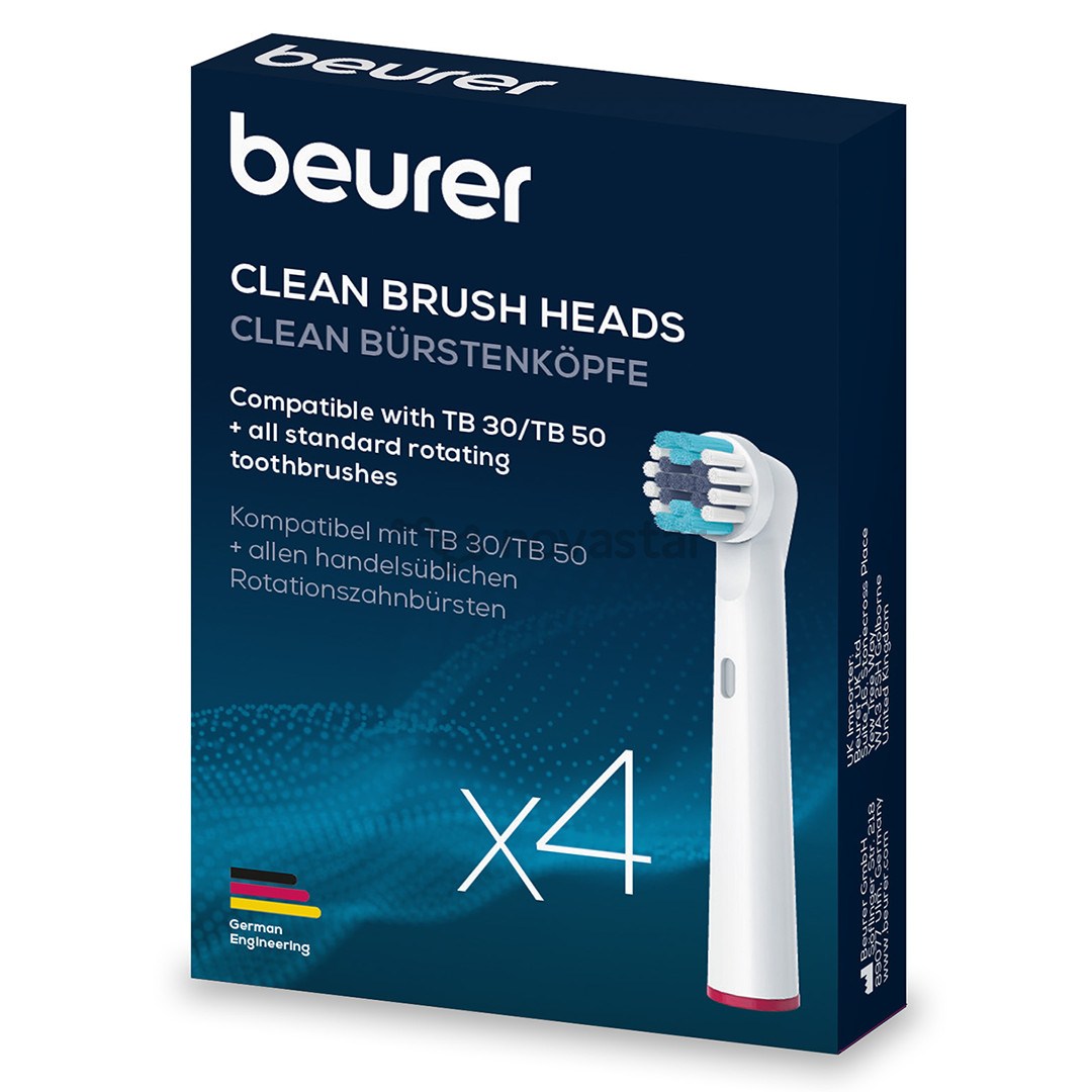 Beurer Clean, 4 шт., белый - Насадки для зубной щетки